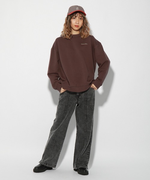 PBLIM(ページボーイリム)の「【PAGEBOYLIM】センダハナコラボリムガール(スウェット・レディース・ブラウン/オフホワイト・MEDIUM/LARGE)」の21枚目の写真