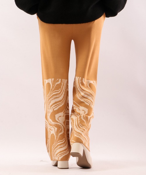 EACH.（イーチ）の「【EACH】MABLE PATTERN PANTS　マーブル柄パンツ（その他パンツ・レディース・ベージュ/ブラック・FREE）」の11枚目の写真