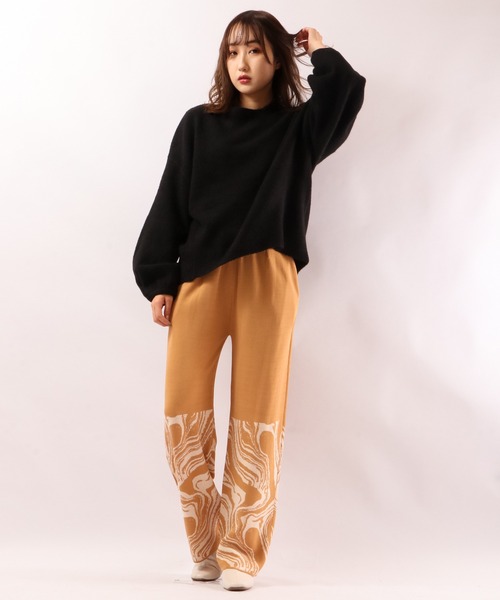 EACH.（イーチ）の「【EACH】MABLE PATTERN PANTS　マーブル柄パンツ（その他パンツ・レディース・ベージュ/ブラック・FREE）」の12枚目の写真