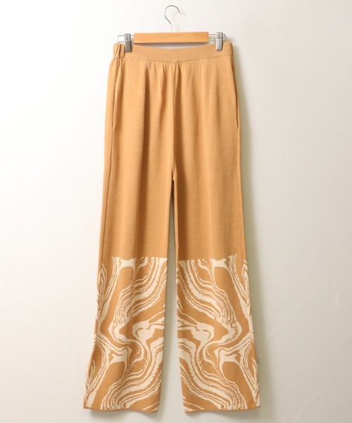 EACH.（イーチ）の「【EACH】MABLE PATTERN PANTS　マーブル柄パンツ（その他パンツ・レディース・ベージュ/ブラック・FREE）」の18枚目の写真