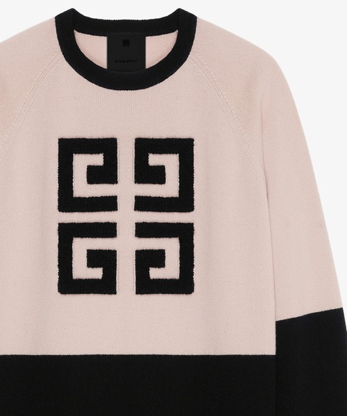 GIVENCHY（ジバンシイ）の「フロント4G付きバイカラークルーネックセーター（ニット/セーター・レディース・ブラック×ピンク・X-SMALL/SMALL/MEDIUM）」の3枚目の写真