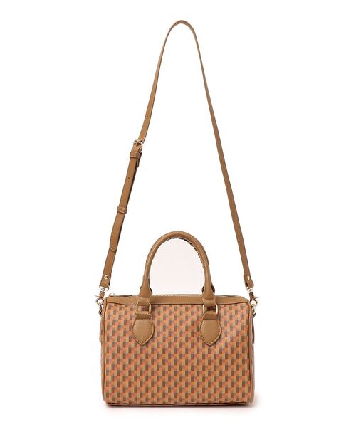 SHIPS(シップス)の「ホイップステッチハンドルミニボストン◆(ボストンバッグ・レディース・ブラック/ベージュ・ONE SIZE)」の7枚目の写真