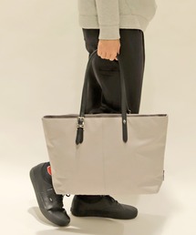 【PRO-SPERITY/プロスペリティ】別注デニムライククロス×シンセティックレザートートバッグ