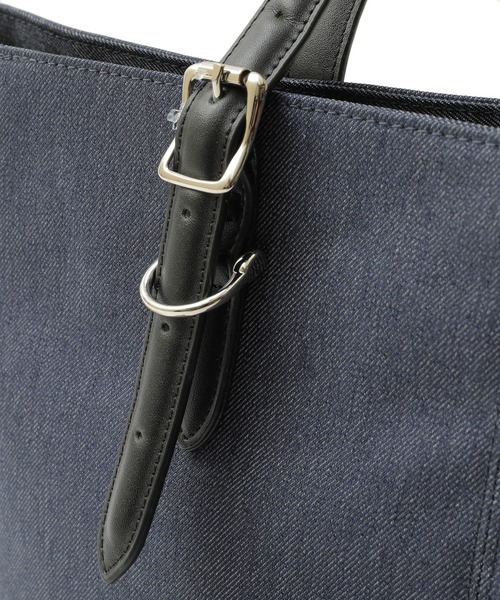 PRO-SPERITY（プロスペリティ）の「【PRO-SPERITY/プロスペリティ】別注デニムライククロス×シンセティックレザートートバッグ（トートバッグ・メンズ・グレー/ブラック/ネイビー・FREE）」の12枚目の写真