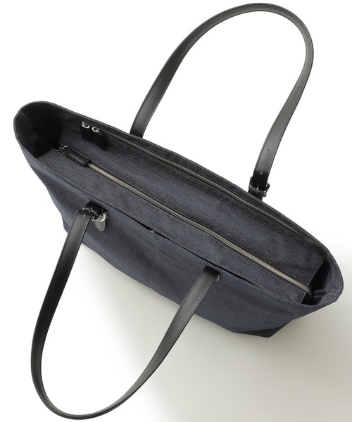 PRO-SPERITY（プロスペリティ）の「【PRO-SPERITY/プロスペリティ】別注デニムライククロス×シンセティックレザートートバッグ（トートバッグ・メンズ・グレー/ブラック/ネイビー・FREE）」の13枚目の写真