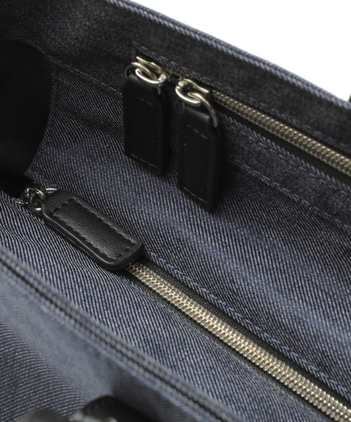 PRO-SPERITY（プロスペリティ）の「【PRO-SPERITY/プロスペリティ】別注デニムライククロス×シンセティックレザートートバッグ（トートバッグ・メンズ・グレー/ブラック/ネイビー・FREE）」の11枚目の写真