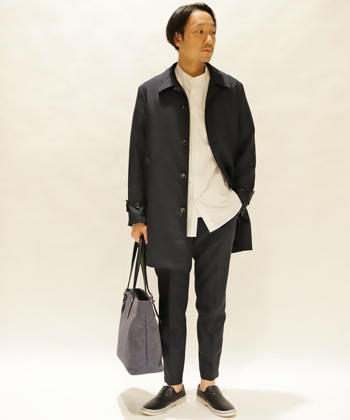 PRO-SPERITY（プロスペリティ）の「【PRO-SPERITY/プロスペリティ】別注デニムライククロス×シンセティックレザートートバッグ（トートバッグ・メンズ・グレー/ブラック/ネイビー・FREE）」の7枚目の写真