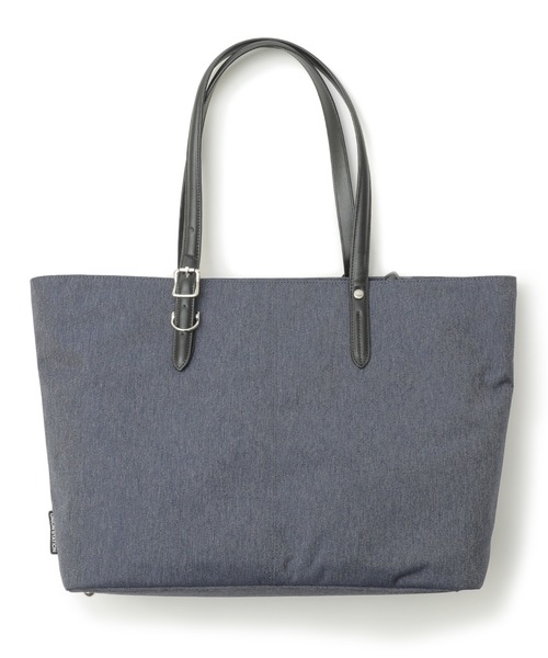PRO-SPERITY（プロスペリティ）の「【PRO-SPERITY/プロスペリティ】別注デニムライククロス×シンセティックレザートートバッグ（トートバッグ・メンズ・グレー/ブラック/ネイビー・FREE）」の4枚目の写真