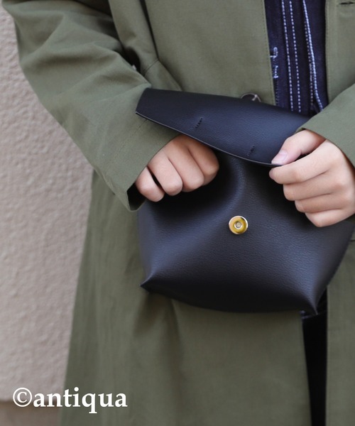 antiqua（アンティカ）の「ミニショルダーバッグ（ショルダーバッグ・レディース・ブラウン/ブラック・FREE）」の5枚目の写真