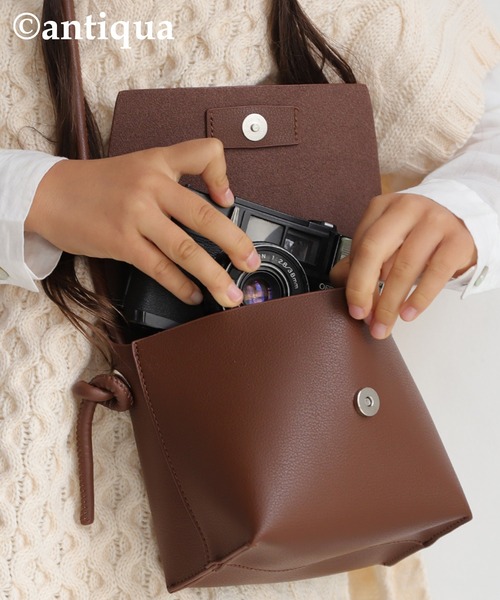 antiqua（アンティカ）の「ミニショルダーバッグ（ショルダーバッグ・レディース・ブラウン/ブラック・FREE）」の11枚目の写真