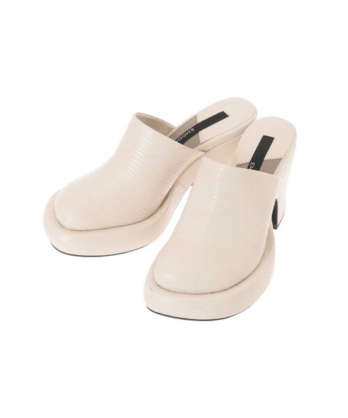 EMODA（エモダ）の「ワイドラウンドサボ（パンプス・レディース・ホワイト/グレー・SMALL/MEDIUM/LARGE）」の10枚目の写真