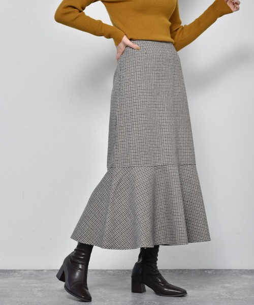 RETRO GIRL(レトロガール)の「バックZIPマーメイドスカート(スカート・レディース・ブラウン系その他/ブラック系その他/オフホワイト/ダークブラウン/ライトグリーン・FREE)」の3枚目の写真