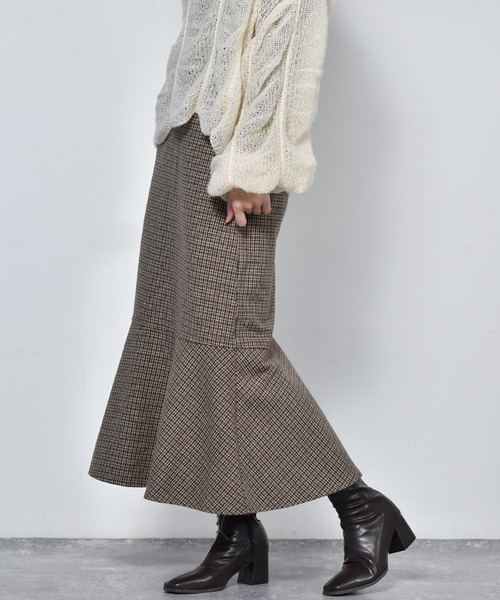 RETRO GIRL(レトロガール)の「バックZIPマーメイドスカート(スカート・レディース・ブラウン系その他/ブラック系その他/オフホワイト/ダークブラウン/ライトグリーン・FREE)」の5枚目の写真