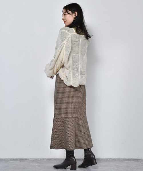 RETRO GIRL(レトロガール)の「バックZIPマーメイドスカート(スカート・レディース・ブラウン系その他/ブラック系その他/オフホワイト/ダークブラウン/ライトグリーン・FREE)」の17枚目の写真