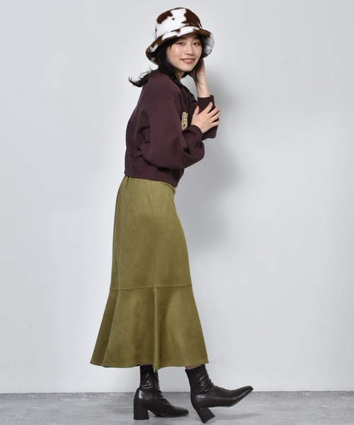 RETRO GIRL(レトロガール)の「バックZIPマーメイドスカート(スカート・レディース・ブラウン系その他/ブラック系その他/オフホワイト/ダークブラウン/ライトグリーン・FREE)」の19枚目の写真