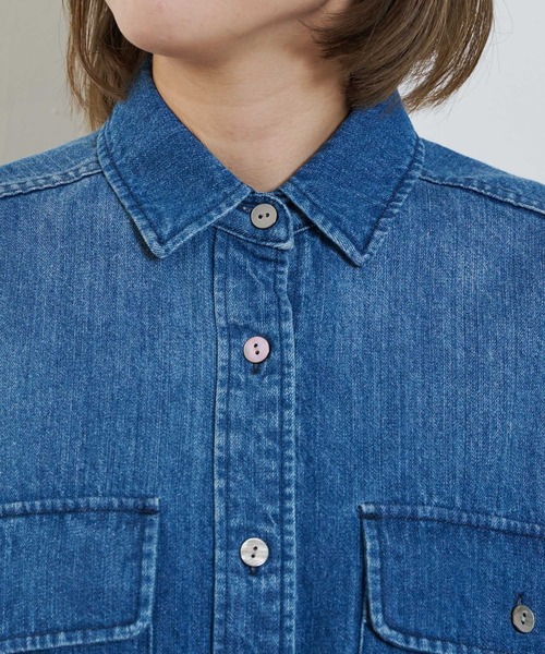 SHENERY（シーナリー）の「デニムBIGシャツ（シャツ/ブラウス・レディース・ブルー・FREE）」の19枚目の写真