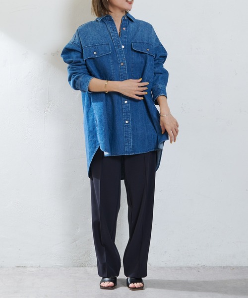 SHENERY（シーナリー）の「デニムBIGシャツ（シャツ/ブラウス・レディース・ブルー・FREE）」の7枚目の写真