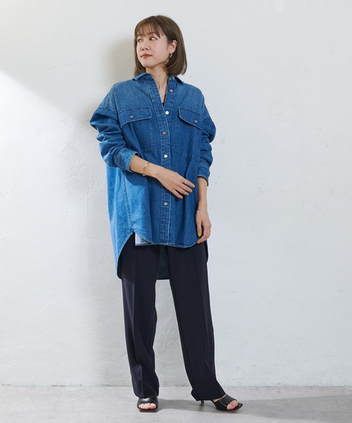 SHENERY（シーナリー）の「デニムBIGシャツ（シャツ/ブラウス・レディース・ブルー・FREE）」の10枚目の写真