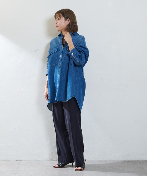 SHENERY（シーナリー）の「デニムBIGシャツ（シャツ/ブラウス・レディース・ブルー・FREE）」の12枚目の写真