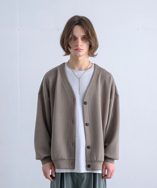 ln fortis（ロンフォルティス）の「ln fortis - ルーズフィットバルーンカーディガン（カーディガン/ボレロ・メンズ・チャコールグレー/ブラウン/グレイッシュブルー・SMALL/MEDIUM）」の4枚目の写真