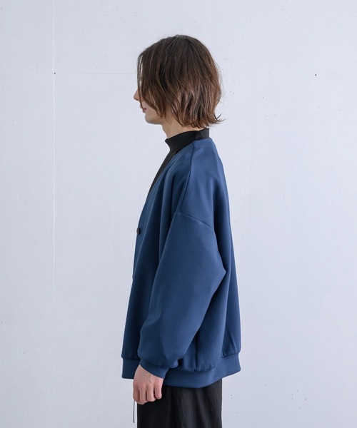 ln fortis（ロンフォルティス）の「ln fortis - ルーズフィットバルーンカーディガン（カーディガン/ボレロ・メンズ・チャコールグレー/ブラウン/グレイッシュブルー・SMALL/MEDIUM）」の14枚目の写真