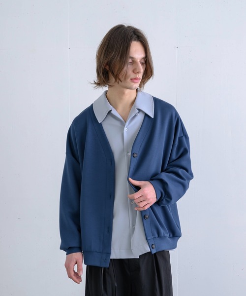 ln fortis（ロンフォルティス）の「ln fortis - ルーズフィットバルーンカーディガン（カーディガン/ボレロ・メンズ・チャコールグレー/ブラウン/グレイッシュブルー・SMALL/MEDIUM）」の16枚目の写真