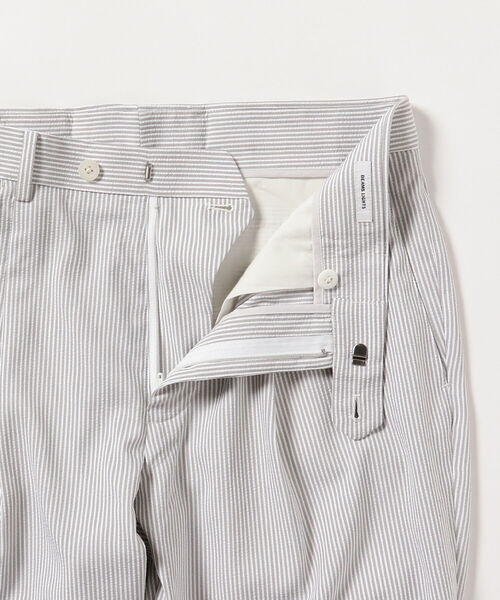 BEAMS LIGHTS（ビームスライツ）の「BEAMS LIGHTS / シアサッカー スラックス（スラックス・メンズ・ネイビー/グレー・SMALL/MEDIUM/LARGE/X-LARGE）」の4枚目の写真