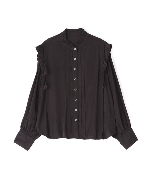 N.（N. Natural Beauty Basic）（エヌエヌナチュラルビューティーベーシック）の「【追加生産】◆リングドットタックフリルブラウス（シャツ/ブラウス・レディース・ブラック/クリーム/グレイッシュブルー/イエロー系・MEDIUM）」の17枚目の写真