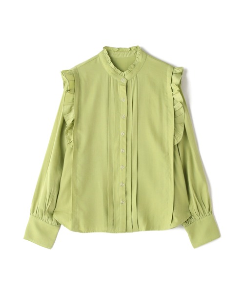 N.（N. Natural Beauty Basic）（エヌエヌナチュラルビューティーベーシック）の「【追加生産】◆リングドットタックフリルブラウス（シャツ/ブラウス・レディース・ブラック/クリーム/グレイッシュブルー/イエロー系・MEDIUM）」の22枚目の写真