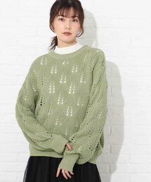 Cutie Blonde | 透かし編みプルオーバーニット(ニット/セーター)