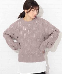 Cutie Blonde | 透かし編みプルオーバーニット(ニット/セーター)