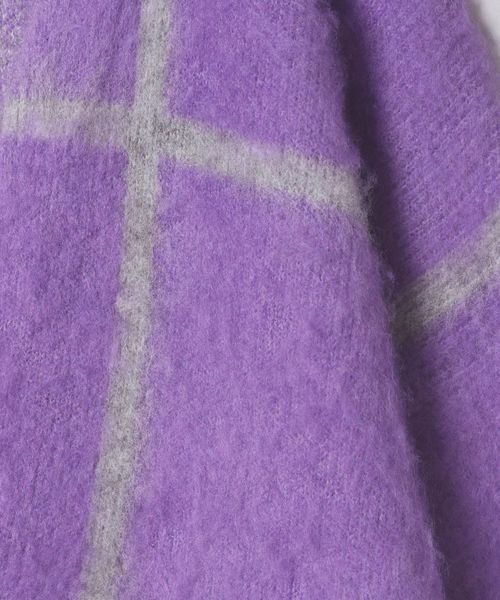 JEANASIS（ジーナシス）の「ブラッシュチェックVカーディガン/266878（カーディガン/ボレロ・レディース・グレー系その他/ブルー系その他/パープル系その他・FREE）」の10枚目の写真