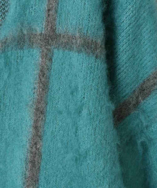 JEANASIS（ジーナシス）の「ブラッシュチェックVカーディガン/266878（カーディガン/ボレロ・レディース・グレー系その他/ブルー系その他/パープル系その他・FREE）」の6枚目の写真