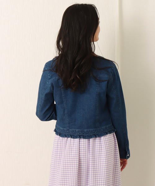 libelle more（リベル モア）の「ストレッチデニム　ノーカラージャケット（デニムジャケット・レディース・サックスブルー/インディゴブルー/ブルー・M/L）」の22枚目の写真