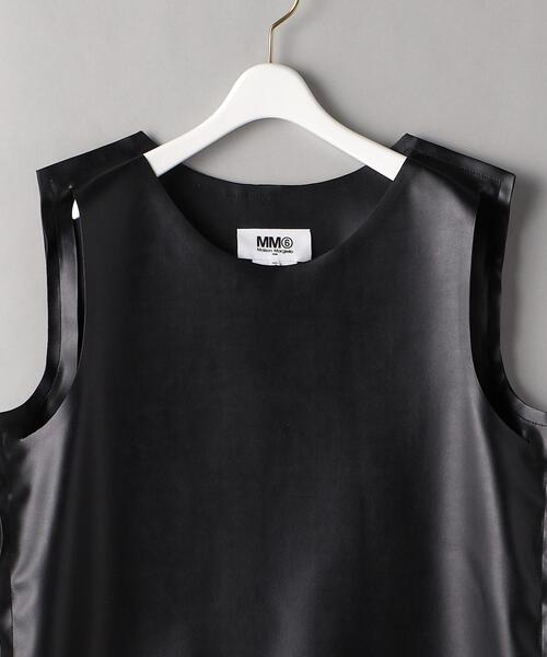 MM6 Maison Margiela(エムエムシックス メゾン マルジェラ)の「<MM6 Maison Margiela>フェイクレザー ベスト -ウォッシャブル- Ψ(ベスト・レディース・ブラック・36)」の3枚目の写真