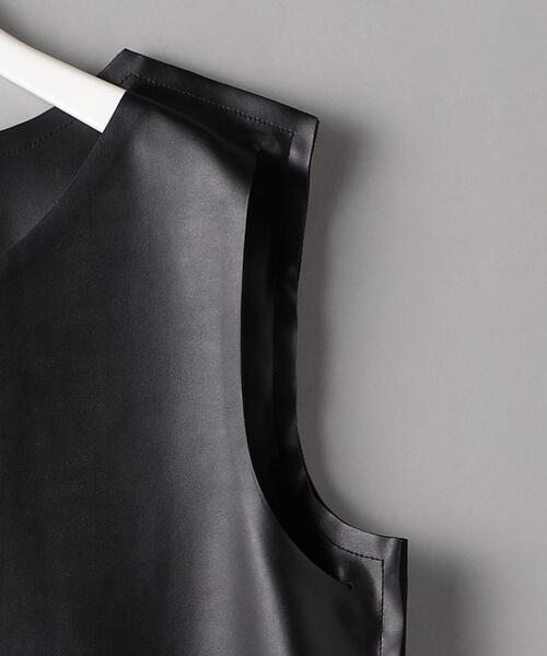 MM6 Maison Margiela(エムエムシックス メゾン マルジェラ)の「<MM6 Maison Margiela>フェイクレザー ベスト -ウォッシャブル- Ψ(ベスト・レディース・ブラック・36)」の4枚目の写真