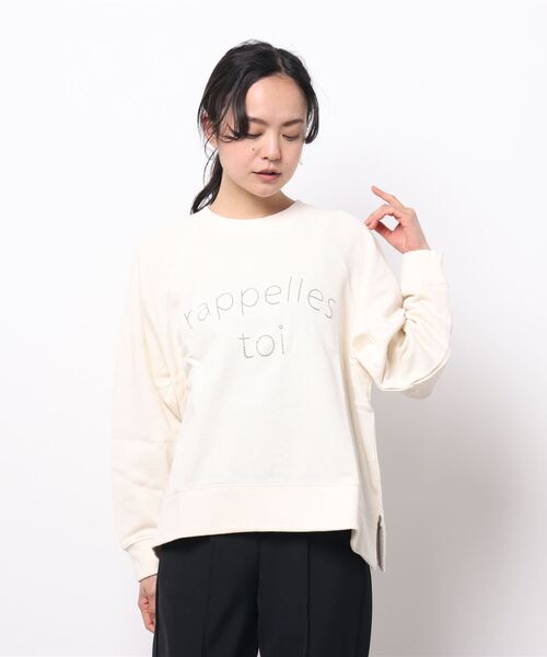 Samansa Mos2(サマンサ モスモス)の「ぽこぽこ刺繍裏毛スウェット(スウェット・レディース・イエロー/キナリ/チャコール/ベージュ・フリ-)」の5枚目の写真