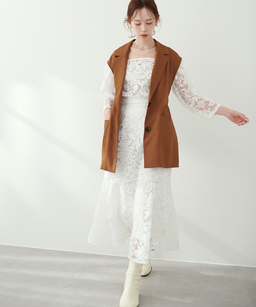 natural couture（ナチュラルクチュール）の「オリエンタル刺繍ブラウス（シャツ/ブラウス・レディース・アイボリー/ラベンダー/ピンクベージュ・FREE）」の4枚目の写真