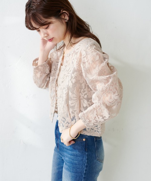 natural couture（ナチュラルクチュール）の「オリエンタル刺繍ブラウス（シャツ/ブラウス・レディース・アイボリー/ラベンダー/ピンクベージュ・FREE）」の19枚目の写真