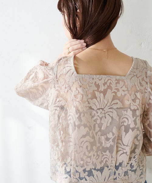 natural couture（ナチュラルクチュール）の「オリエンタル刺繍ブラウス（シャツ/ブラウス・レディース・アイボリー/ラベンダー/ピンクベージュ・FREE）」の20枚目の写真