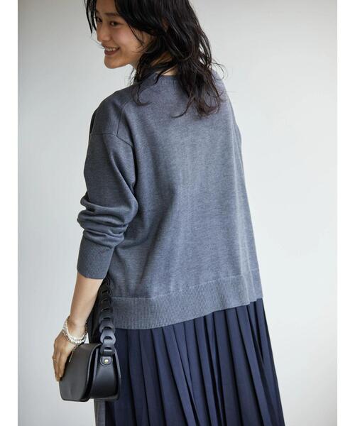 AMERICAN HOLIC（アメリカンホリック）の「バックプリーツニットワンピース（ワンピース・レディース・チャコールグレー/ネイビー・M/L）」の18枚目の写真