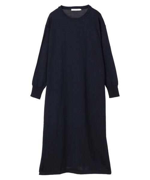 AMERICAN HOLIC（アメリカンホリック）の「バックプリーツニットワンピース（ワンピース・レディース・チャコールグレー/ネイビー・M/L）」の9枚目の写真