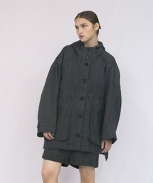 VOAAOV | 【VOAAOV】 bishu linen × polyester / dobby weave glencheck mountain parka(マウンテンパーカー)
