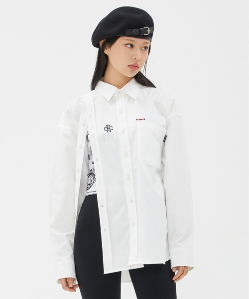 ROMANTIC CROWN(ロマンティッククラウン)の「【ROMANTIC CROWN】DOUBLE BUTTON OXFORD SHIRT / ロマンティッククラウン ダブル ボタン オックスフォード シャツ(シャツ/ブラウス・メンズ・ホワイト/ブルー・MEDIUM/SMALL/LARGE)」の5枚目の写真