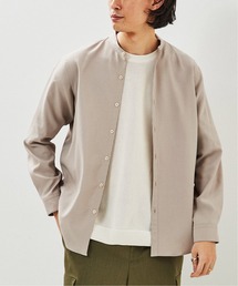 EDIFICE | ウォッシャブル シャンブレー バンドカラー シャツ(シャツ/ブラウス)