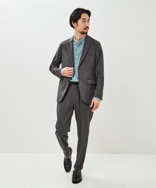 EDIFICE(エディフィス)の「ウォッシャブル シャンブレー バンドカラー シャツ(シャツ/ブラウス・メンズ・モスグリーン/ベージュ/ネイビー/ホワイト・MEDIUM/SMALL/LARGE/X-LARGE)」の15枚目の写真