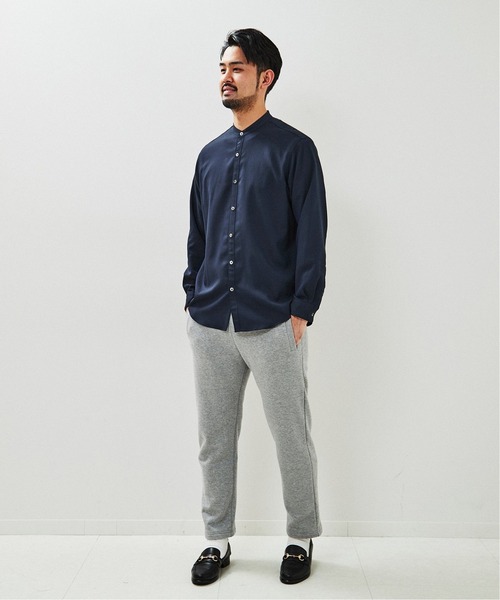 さんさん【EDIFICE】 Belestoリネンシャツ２枚セット/紺、濃紺 EDIFICE（エディフィス）の「ウォッシャブル シャンブレー