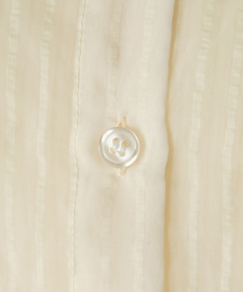 rectangle（レクタングル）の「シアーストライプオーバーシャツ（シャツ/ブラウス・レディース・アイボリー/ブラック/イエロー・FREE）」の22枚目の写真