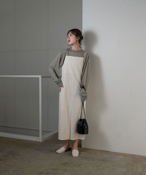 Amiur(エミレ)の「stitch sheer pullover(Tシャツ/カットソー・レディース・グレー/ミント/ラベンダー・FREE)」の15枚目の写真
