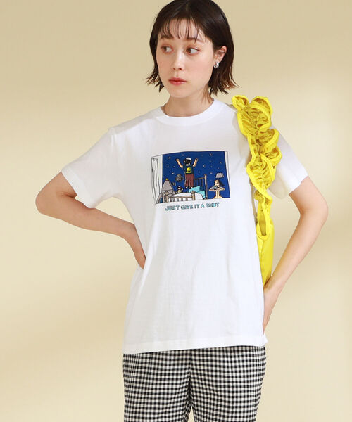 Ray BEAMS（レイビームス）の「NAIJEL GRAPH × Ray BEAMS / 別注 FlyToSpace Tシャツ（Tシャツ/カットソー・レディース・ホワイト・ONE SIZE）」の3枚目の写真